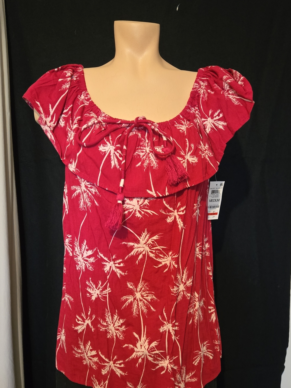 Style and co Boho off the shoulder top, NEW
